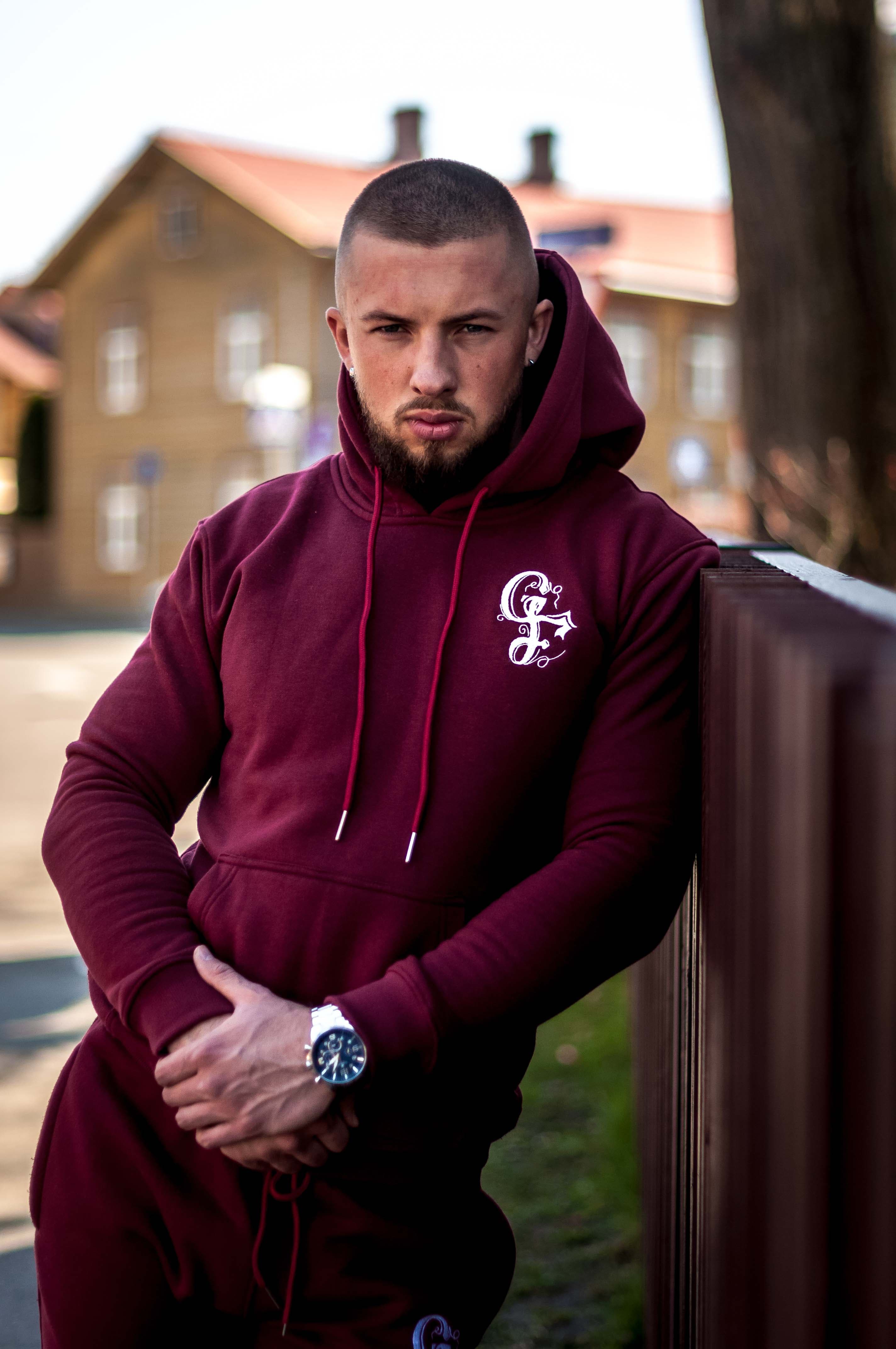 Grimy Burgundy Hoodie