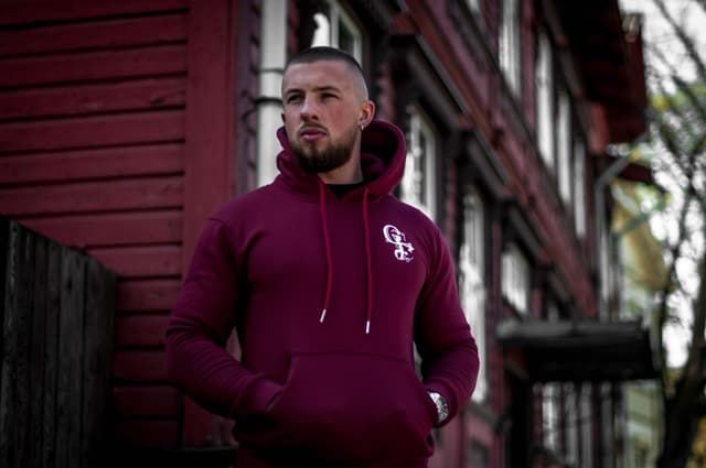 Grimy Burgundy Hoodie image 2