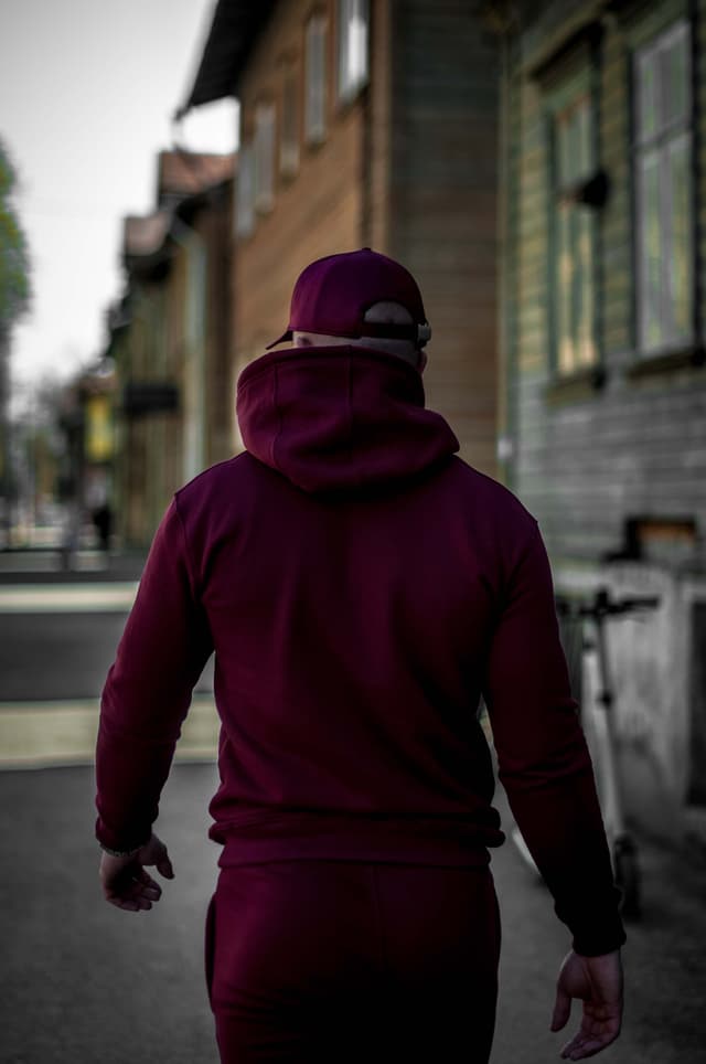 Grimy Burgundy Hoodie image 3